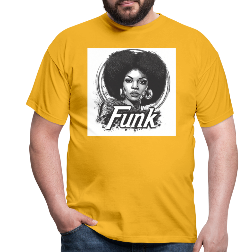 Funk Queen: Power in Motion, T-shirt herr - gul