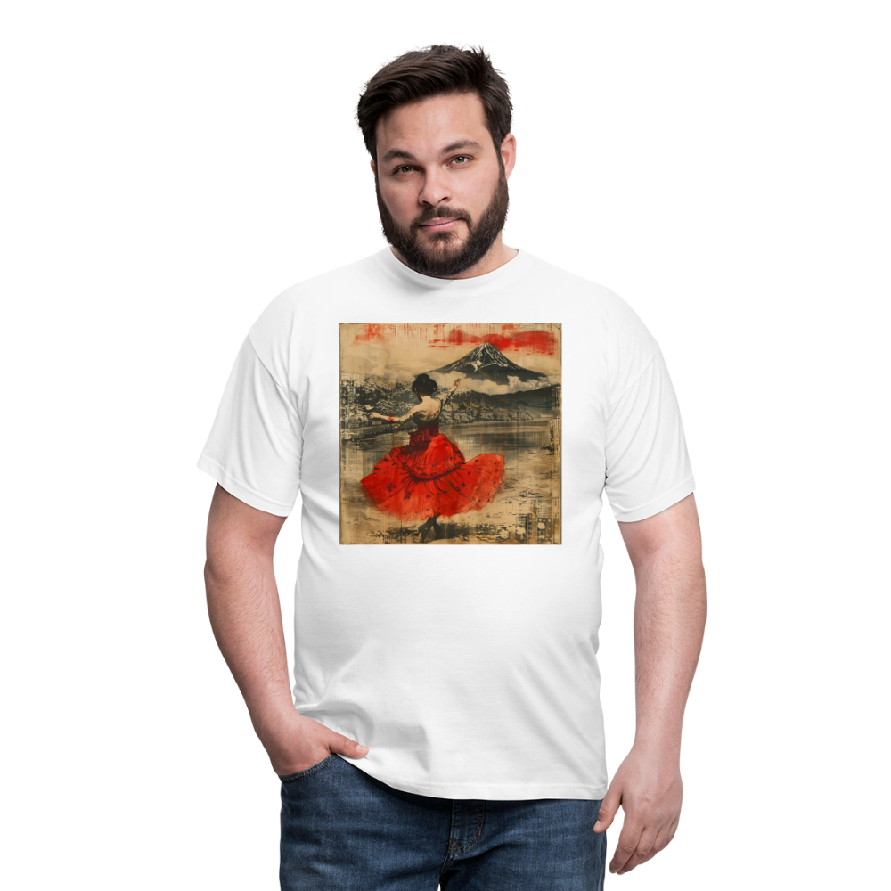 Flamenco i Solens Land, T-shirt herr - vit