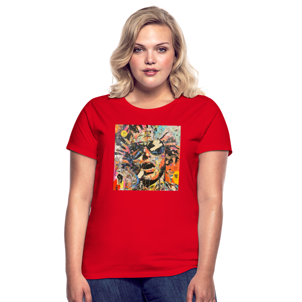 Cosmic Soul Groove, T-shirt dam - röd