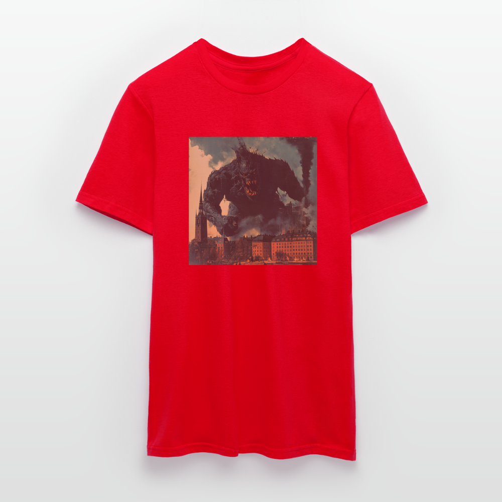 Helvetesstorm över Staden, T-shirt herr - röd