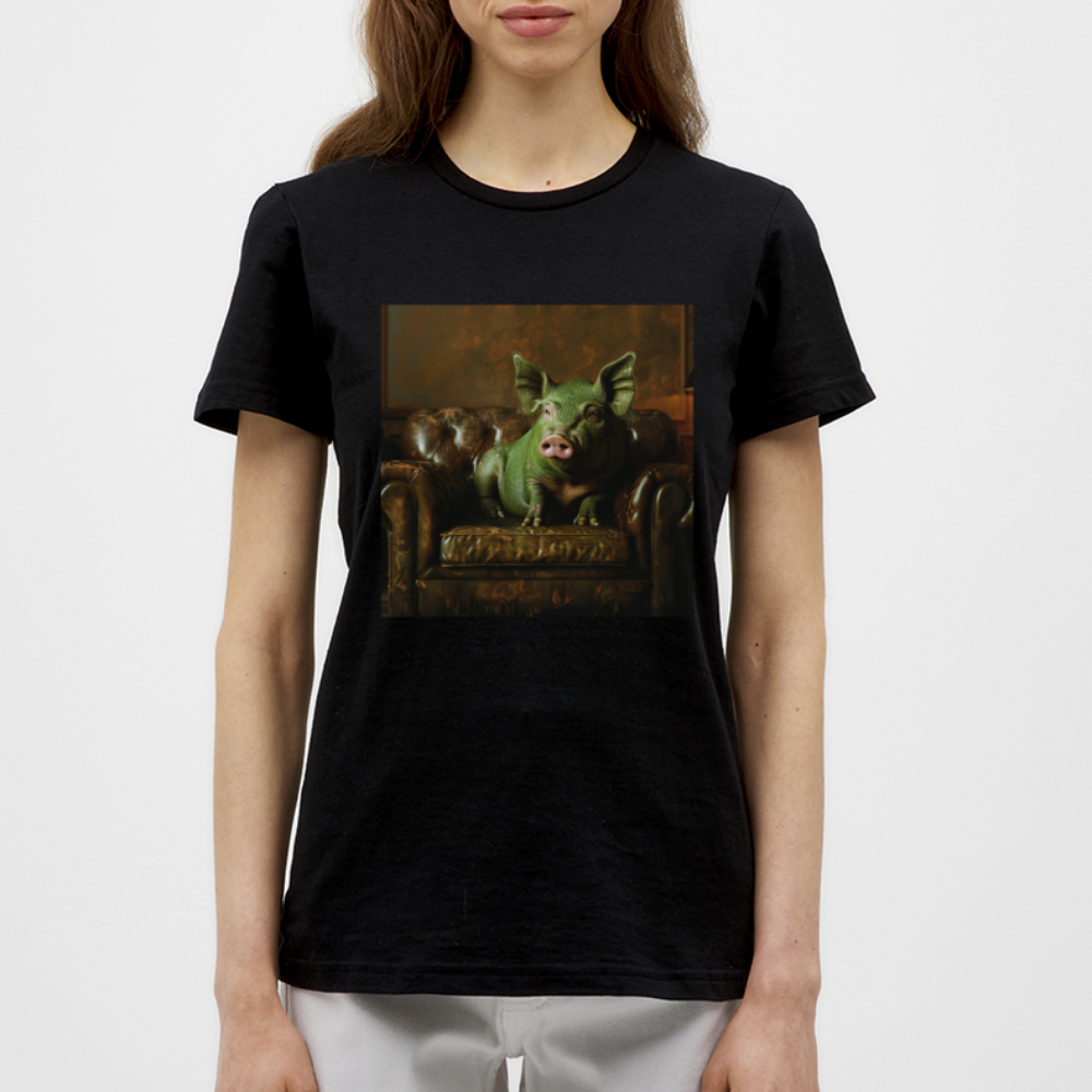 Grön Elegans, T-shirt dam - svart