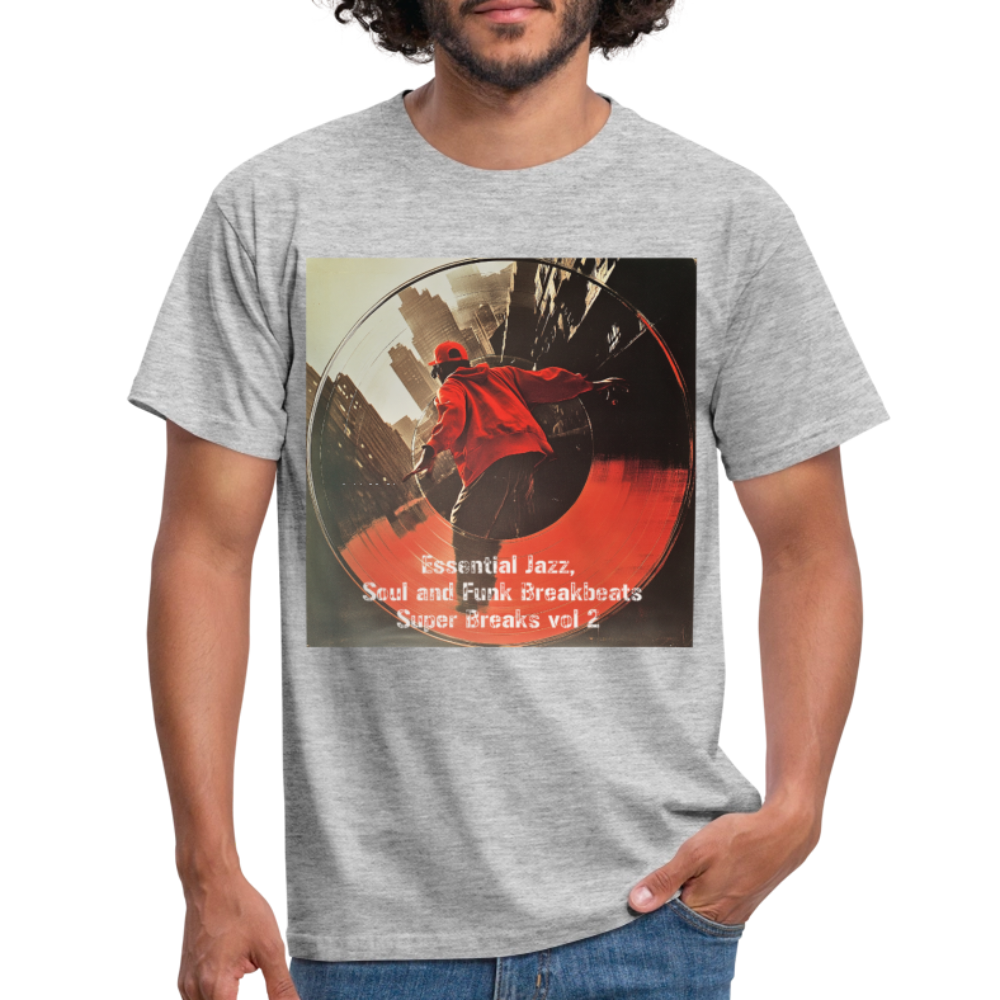 Super Breaks vol 2, T-shirt herr - gråmelerad