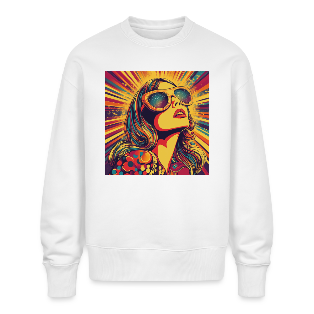 Disco Fever, Ekologisk oversizetröja RADDER unisex från Stanley/Stella - vit