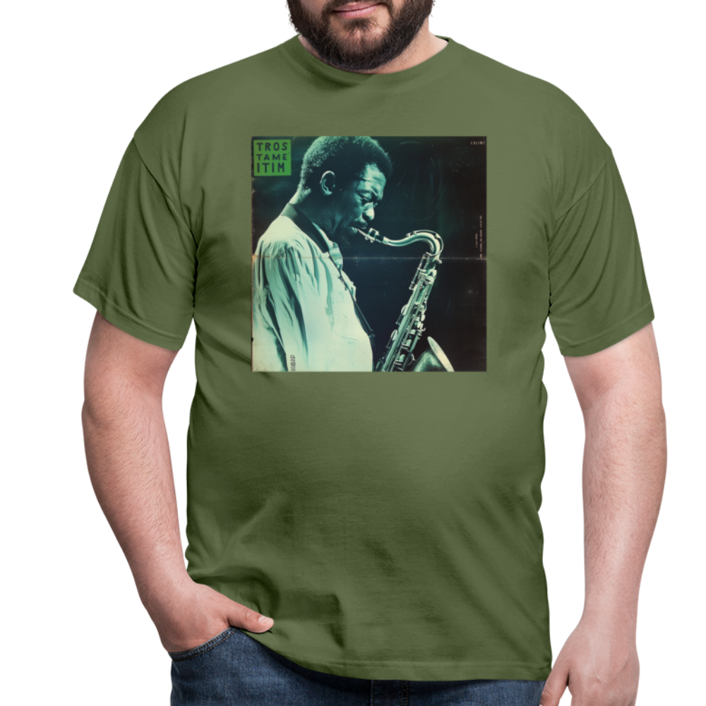 Gåtfull figur i jazzens underground, T-shirt herr - Militärgrön