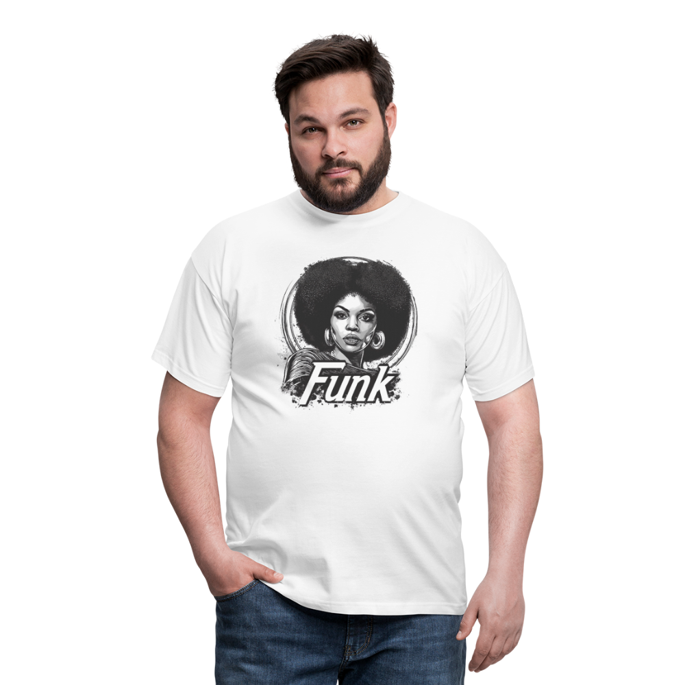 Funk Queen: Power in Motion, T-shirt herr - vit