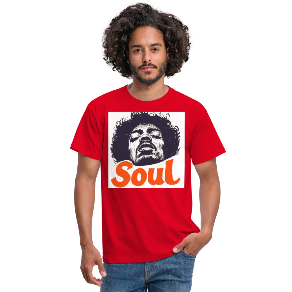Kärlek, frihet och rättvisa, T-shirt herr - röd