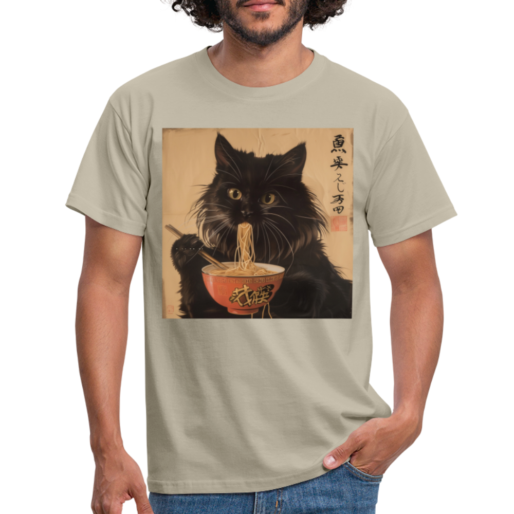 Kejsarens Katt och Ramens Hemlighet, T-shirt herr - sandbeige
