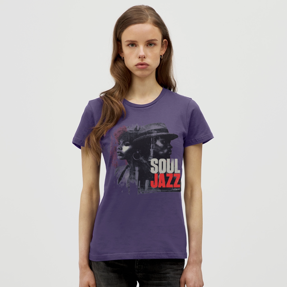 Soul Jazz Experience, T-shirt dam - mörklila