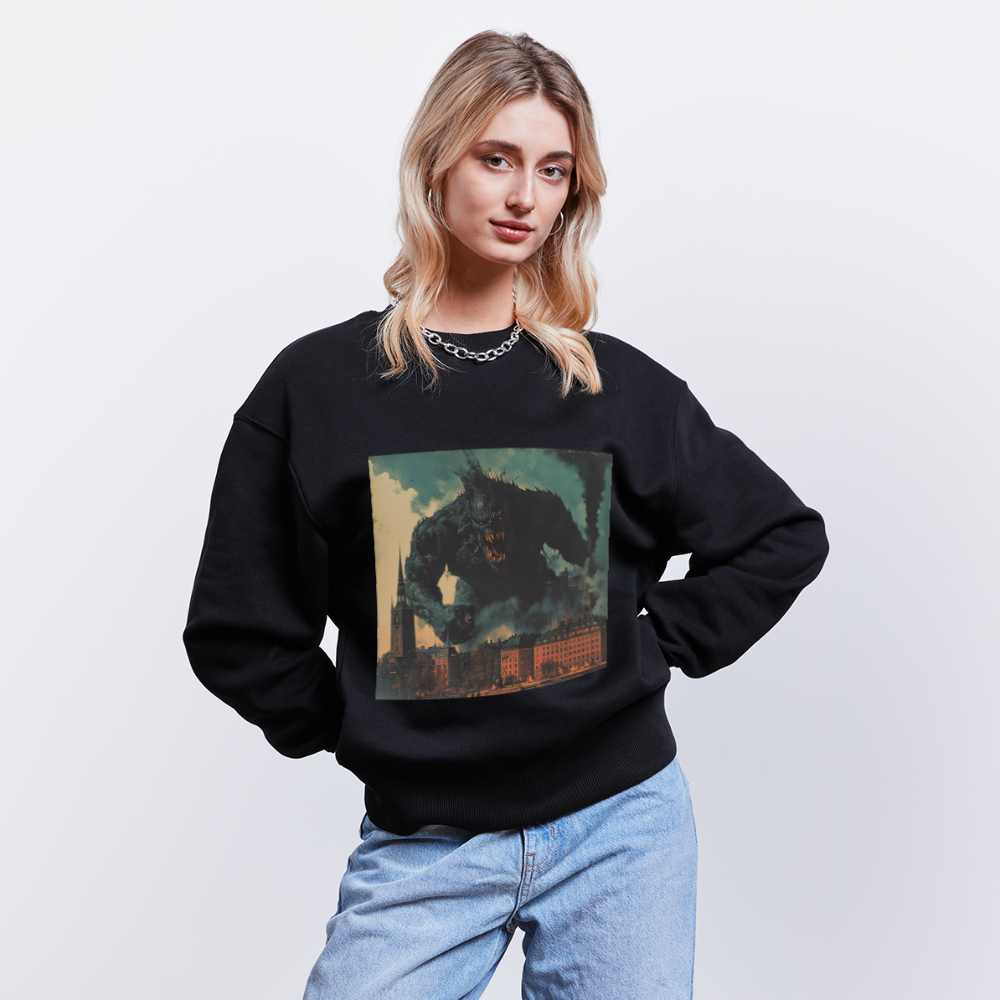 Helvetesstorm över Staden, Ekologisk oversizetröja RADDER unisex från Stanley/Stella - svart