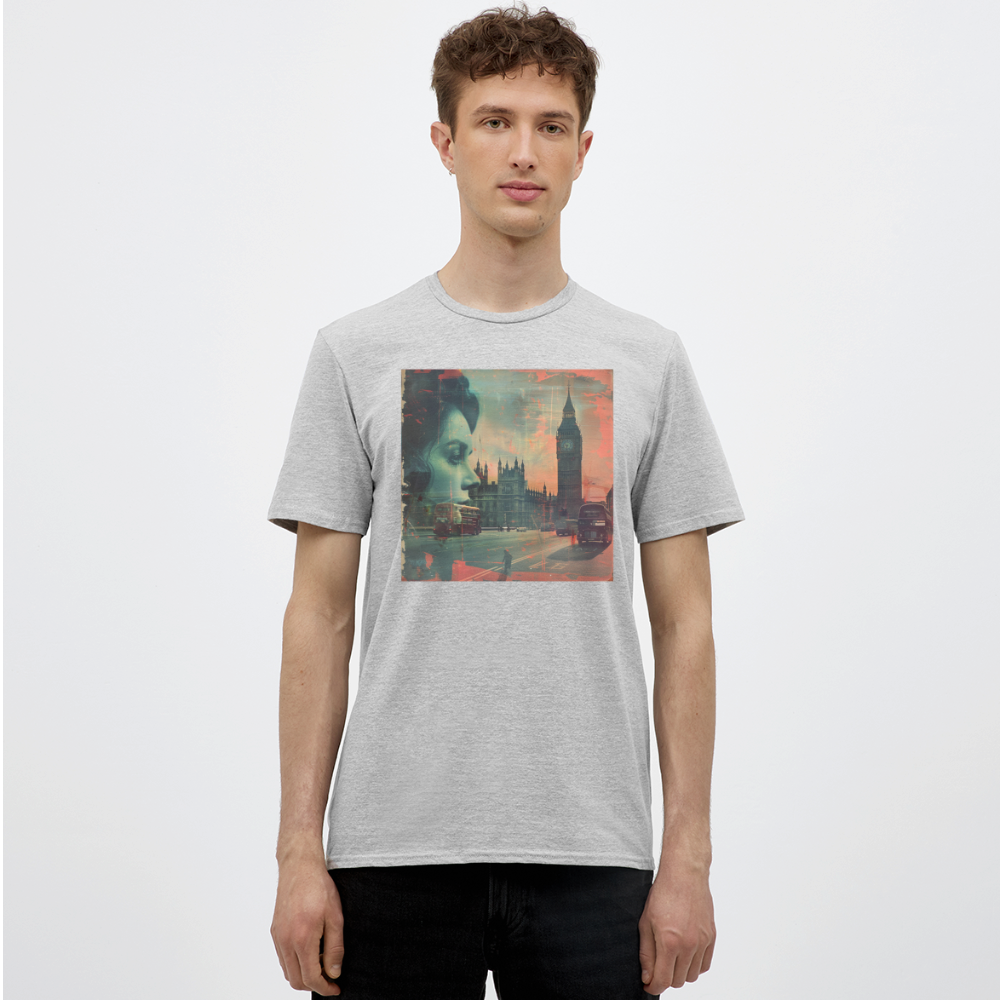 The Beat of London, T-shirt herr - gråmelerad
