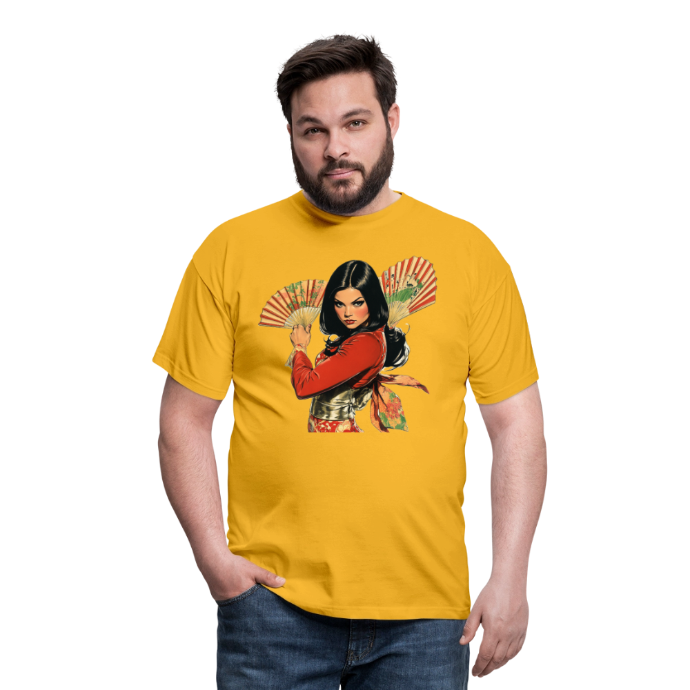 Dansen med Solfjädrar: Vindens krigare, T-shirt herr - gul