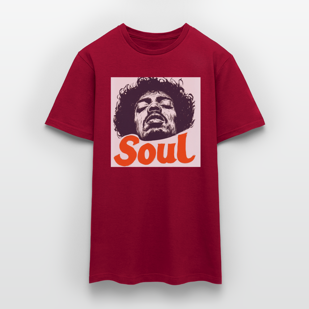 Kärlek, frihet och rättvisa, T-shirt herr - tegelröd