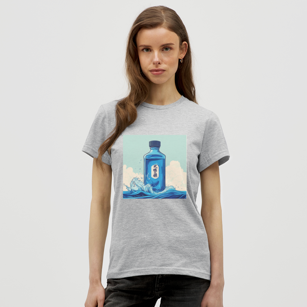 I Blått och Tystnad, T-shirt dam - gråmelerad