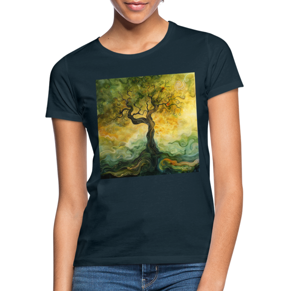 Trädets visdom, T-shirt dam - marinblå