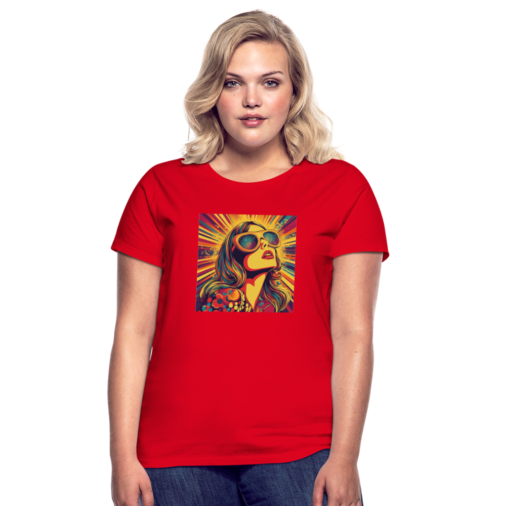 Disco Fever, T-shirt dam - röd