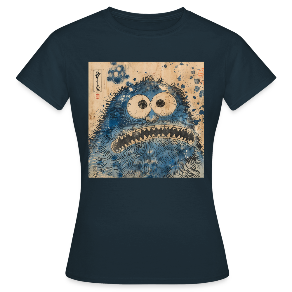 Uramiko ramlar i vattnet, T-shirt dam - marinblå