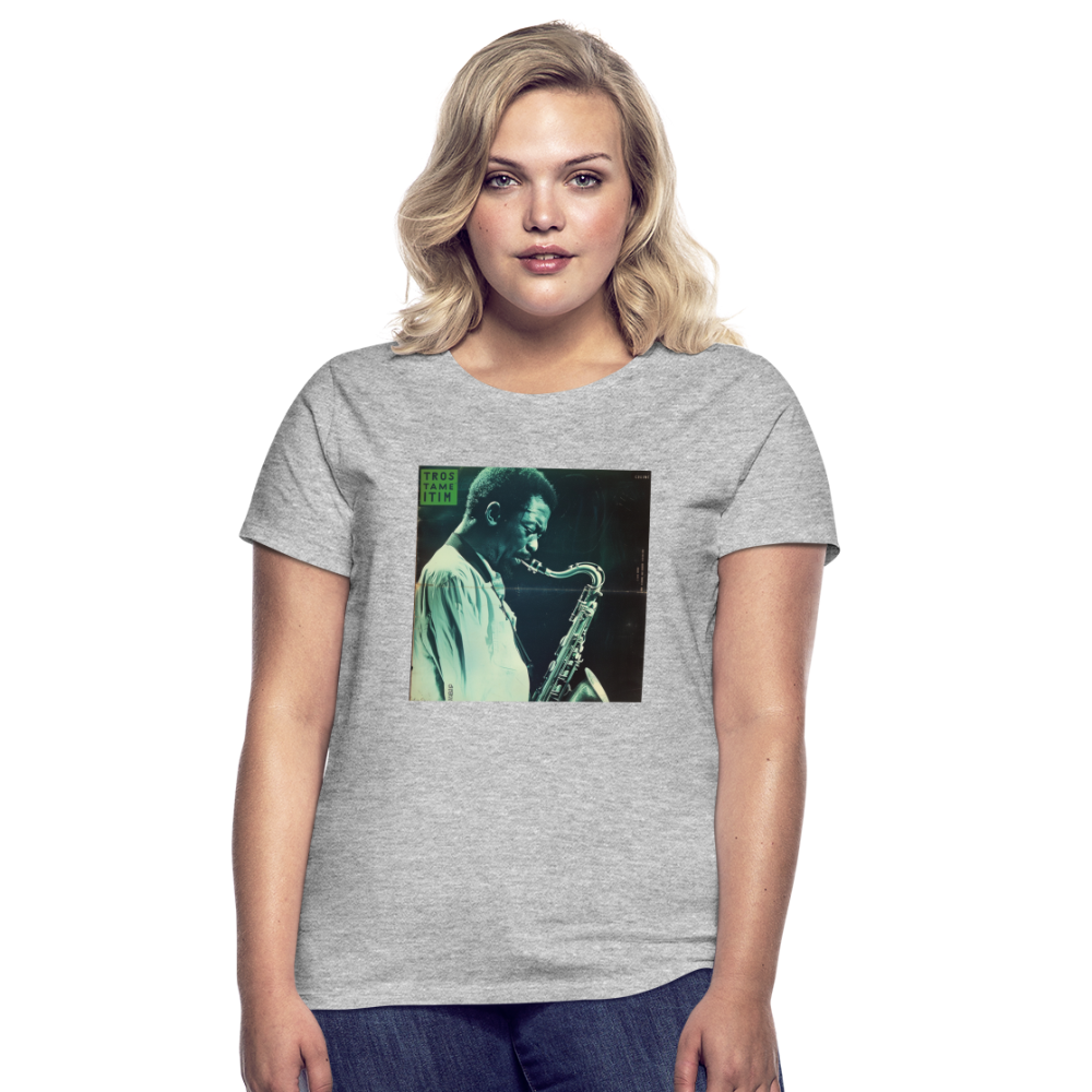 Gåtfull figur i jazzens underground, T-shirt dam - gråmelerad