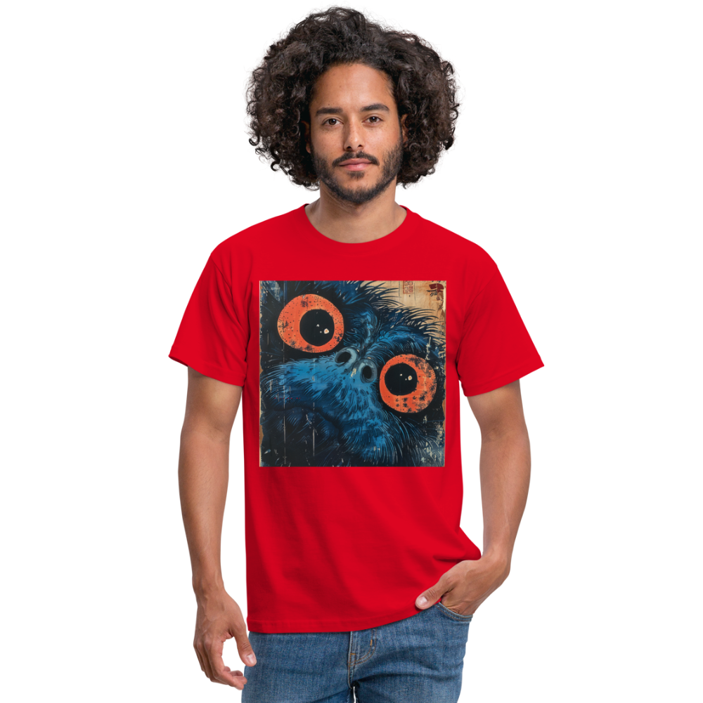 Den blå vännen, T-shirt herr - röd