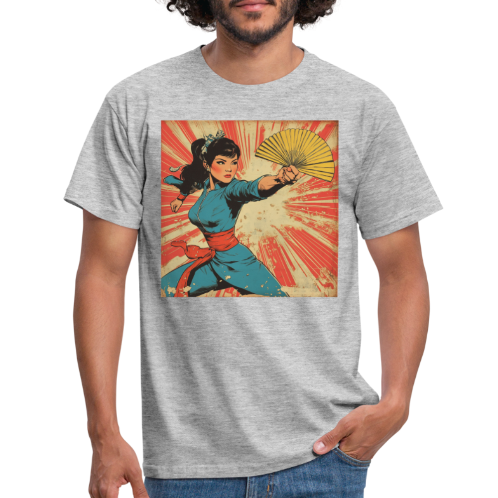 Solfjädern, T-shirt herr - gråmelerad