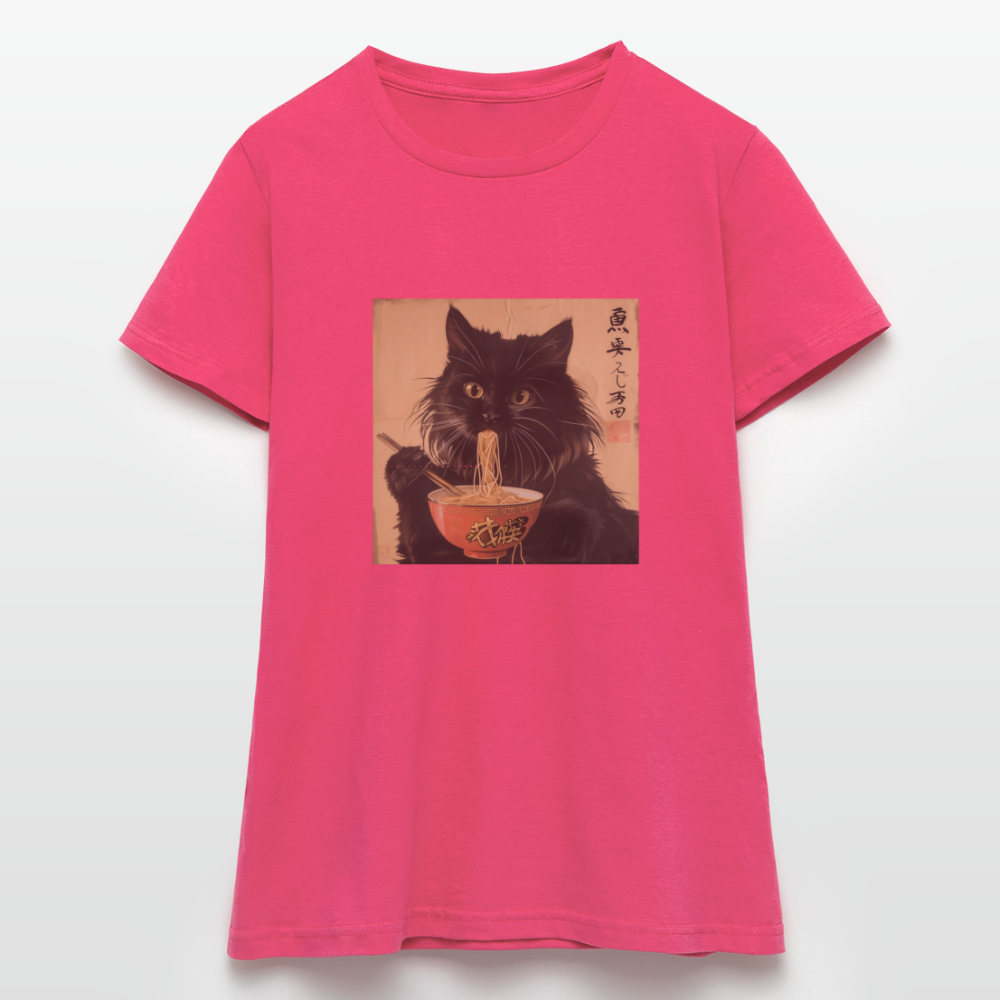 Kejsarens Katt och Ramens Hemlighet, T-shirt dam - azalea