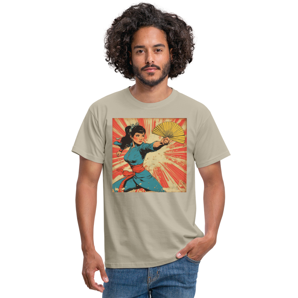 Solfjädern, T-shirt herr - sandbeige