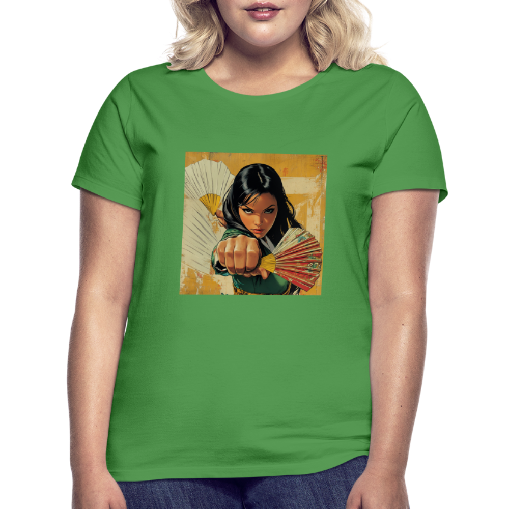 Blå Lotus , T-shirt dam - kellygrön
