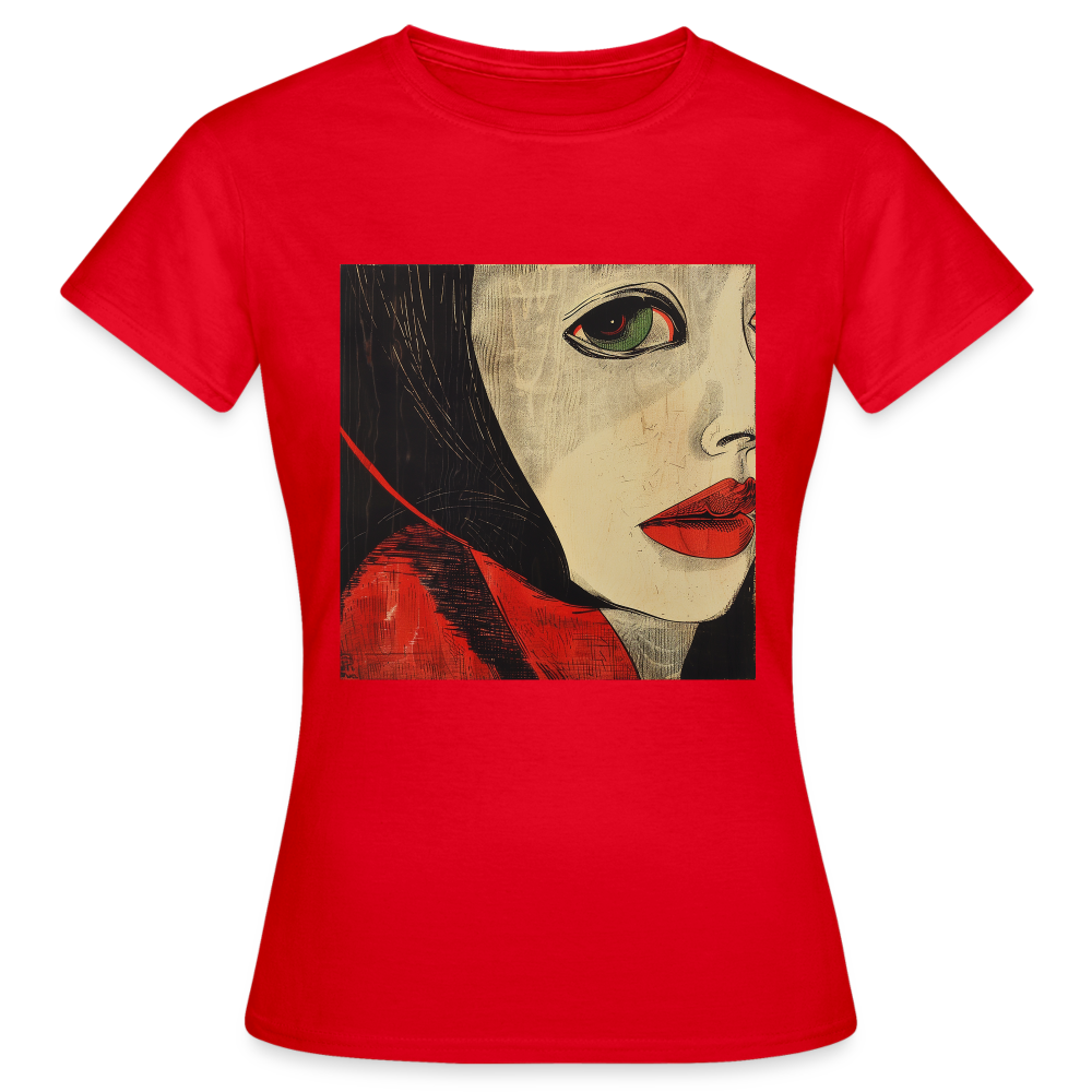 Fiskarfruns öga, T-shirt dam - röd