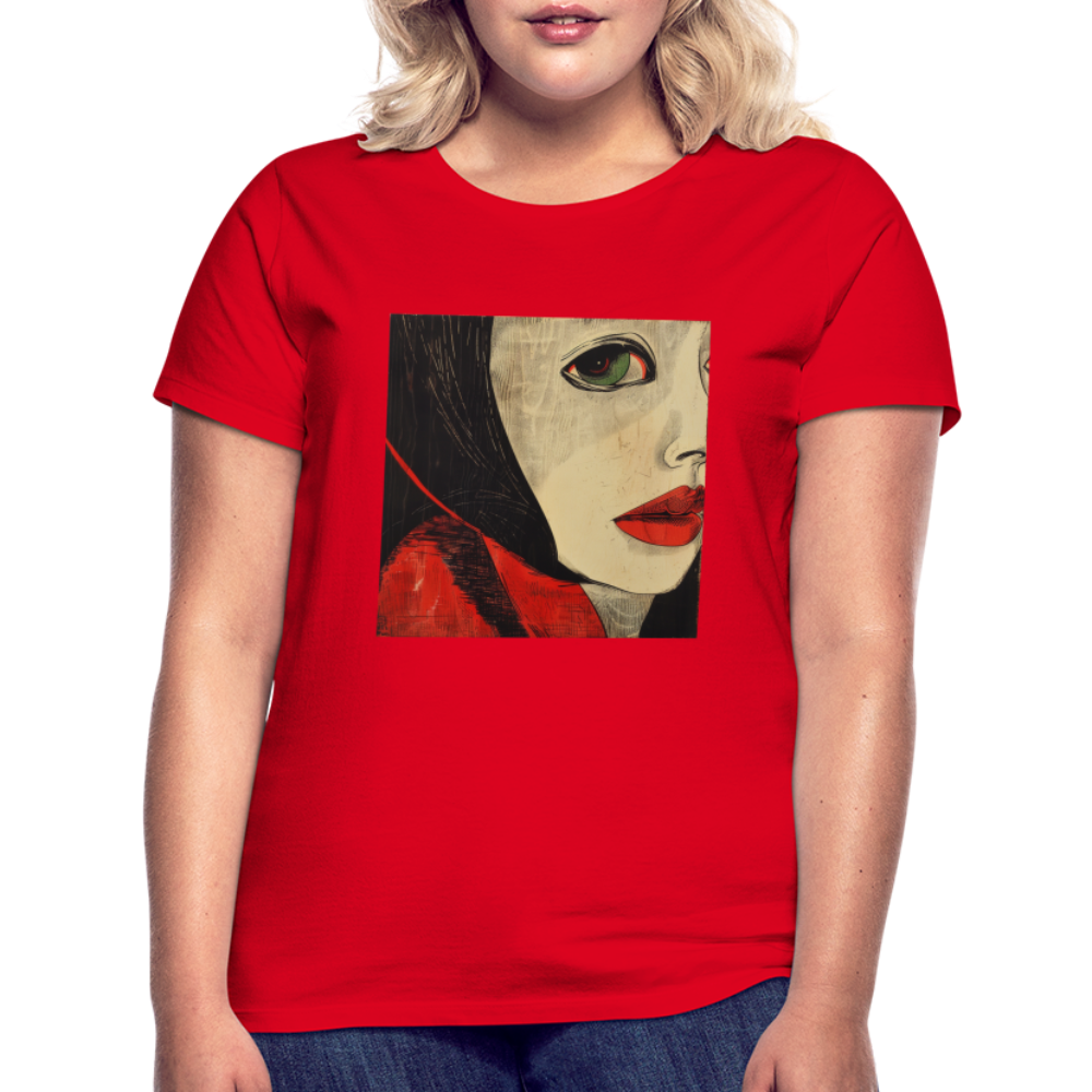 Fiskarfruns öga, T-shirt dam - röd