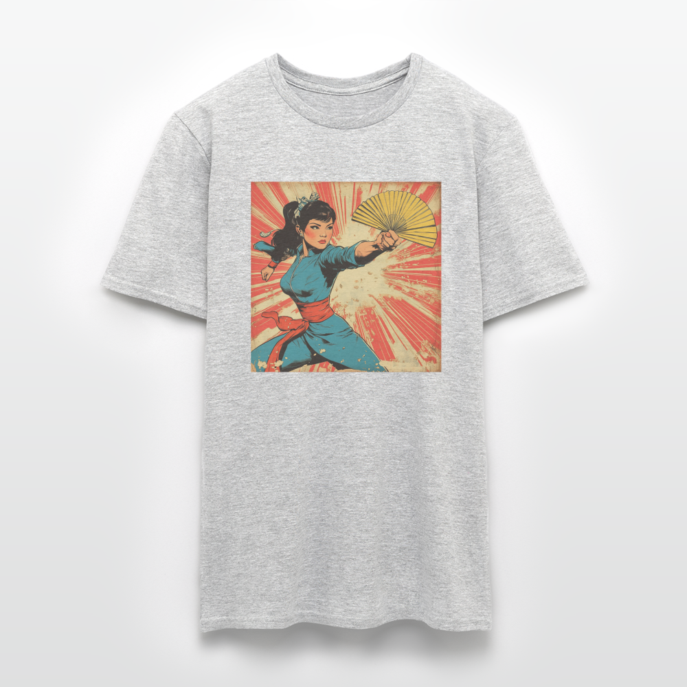 Solfjädern, T-shirt herr - gråmelerad