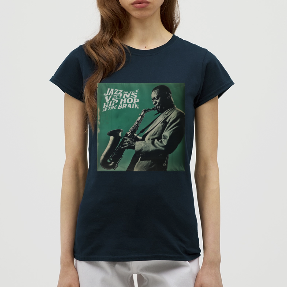 Groove in the Mind, T-shirt dam - marinblå