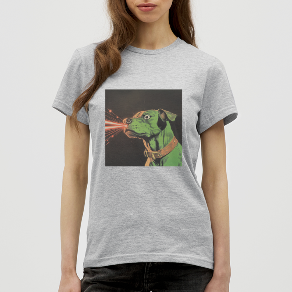 Strålhunden, T-shirt dam - gråmelerad