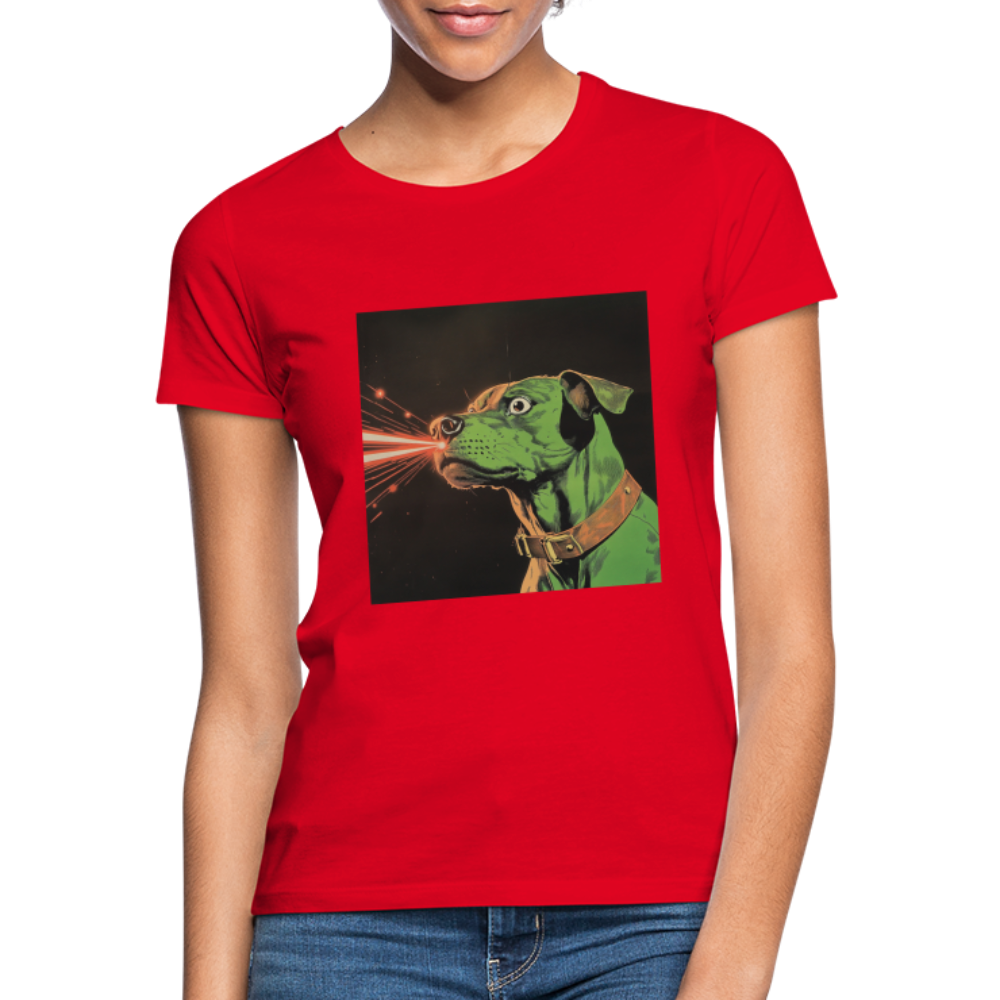 Strålhunden, T-shirt dam - röd