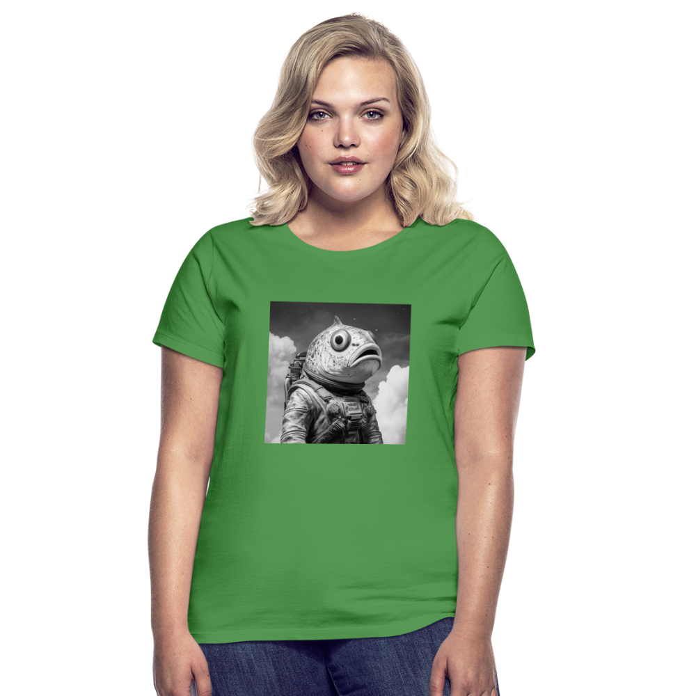 En ensam simtur i universum, T-shirt dam - kellygrön