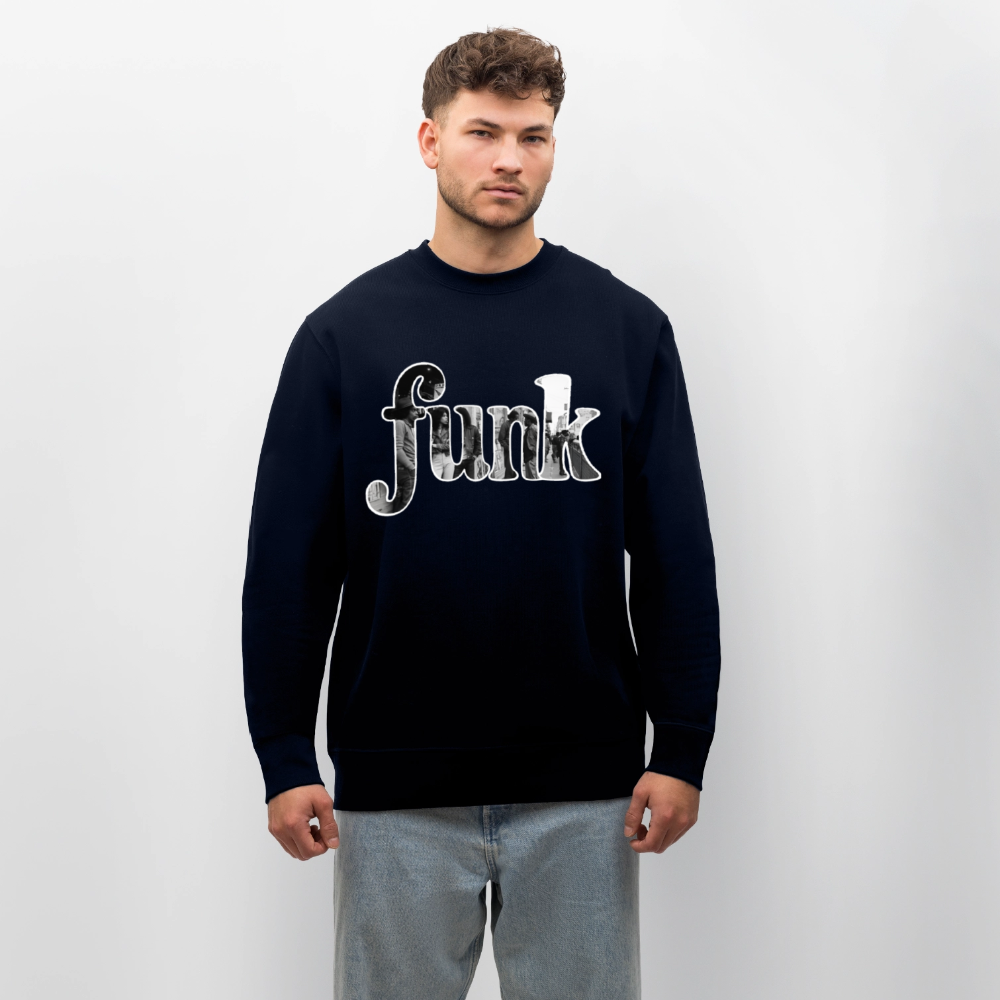 Funk Vibes, Ekologisk sweatshirt CHANGER unisex från Stanley/Stella - marinblått