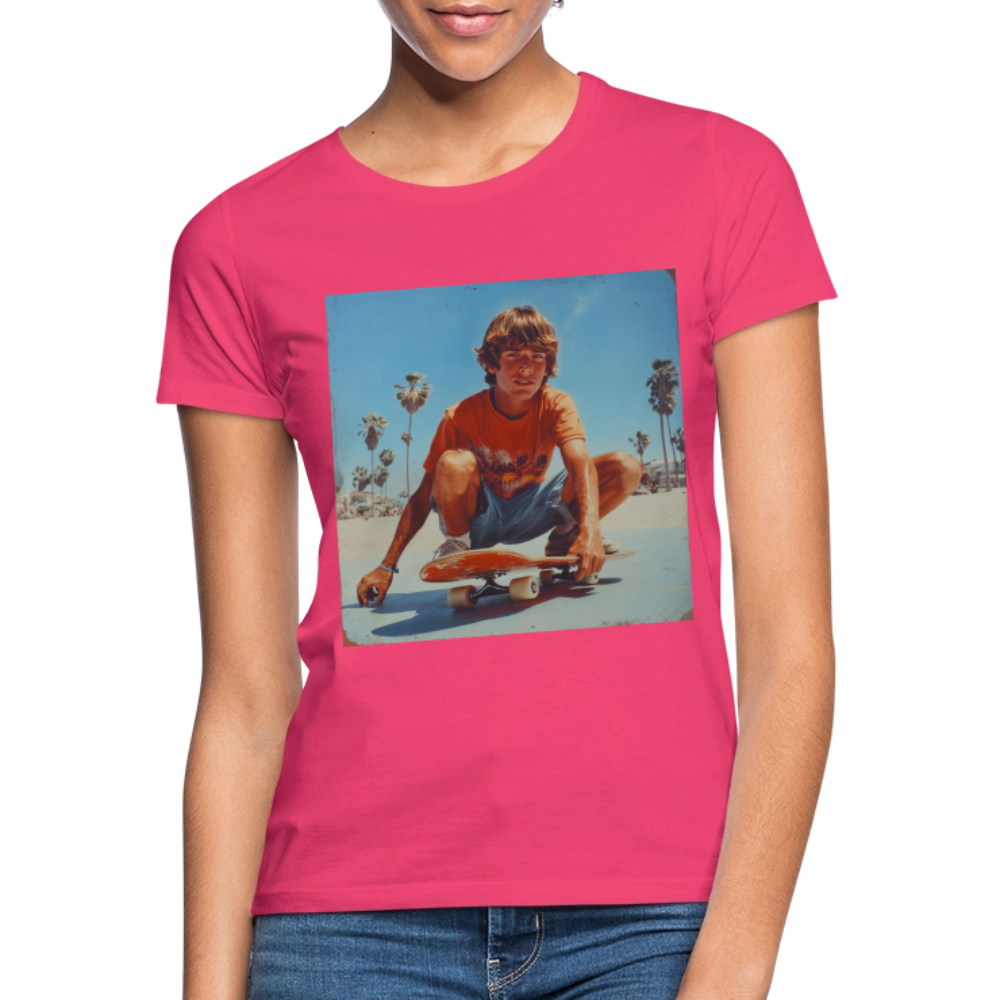 Sunset Vibes, 70s Style, T-shirt dam - azalea