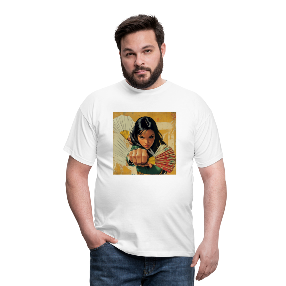 Blå Lotus, T-shirt herr - vit