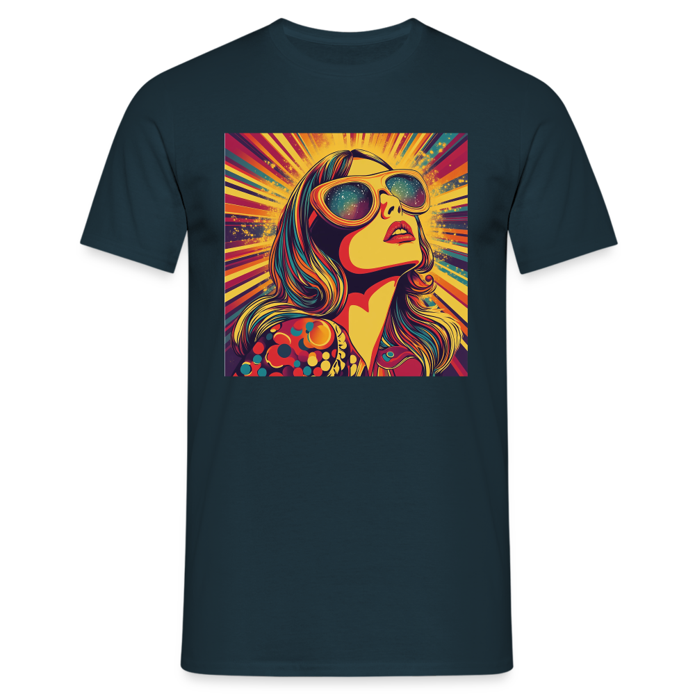 Disco Fever, T-shirt herr - marinblå
