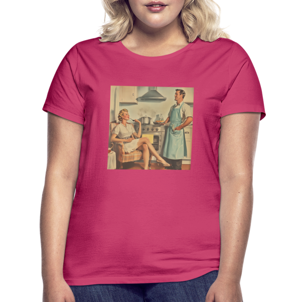 Äta bör man - annars dör man, T-shirt dam - azalea