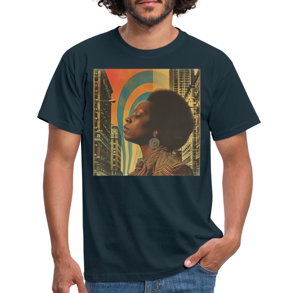 Jazz in the Moonlight, T-shirt herr - marinblå