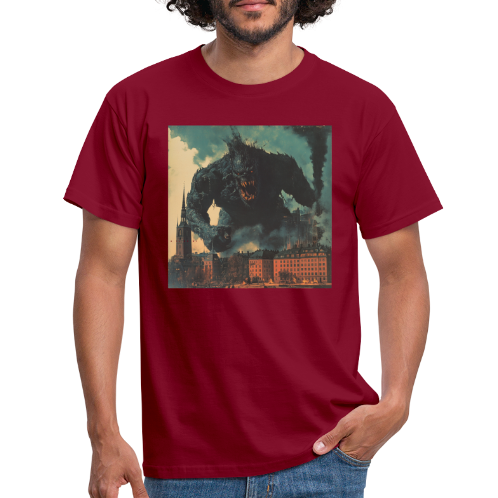 Helvetesstorm över Staden, T-shirt herr - tegelröd