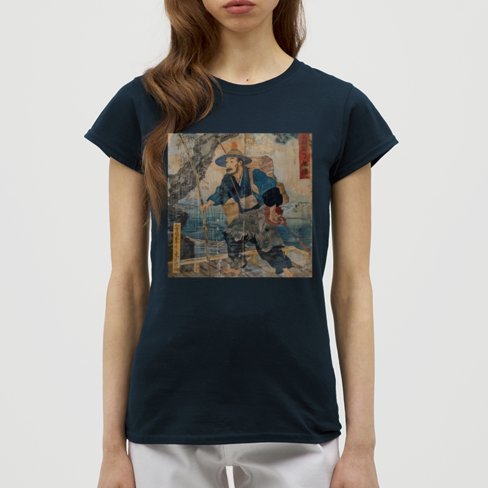 Fiskaren som bytte karriär, T-shirt dam - marinblå