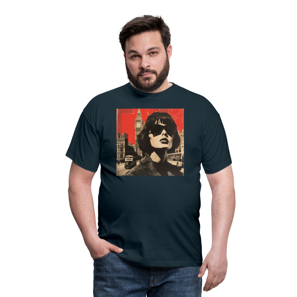 T-shirt herr - marinblå