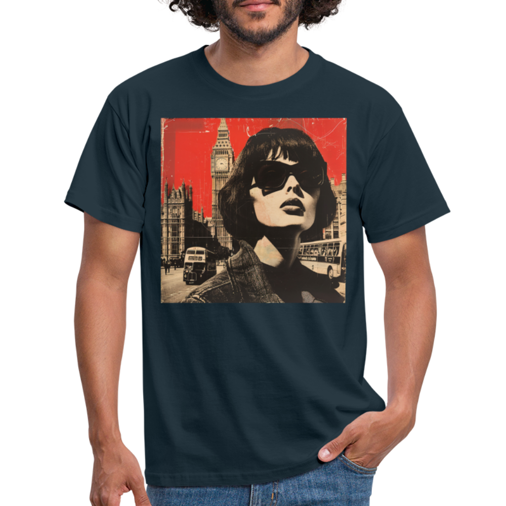 T-shirt herr - marinblå