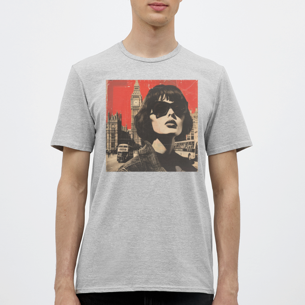 T-shirt herr - gråmelerad