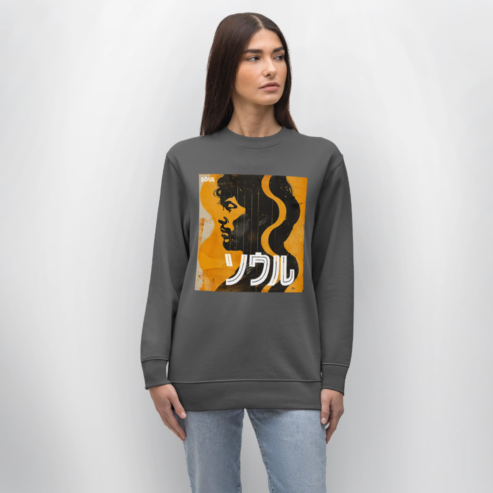 Nippon Grooves, Ekologisk sweatshirt CHANGER unisex från Stanley/Stella - kolgrå