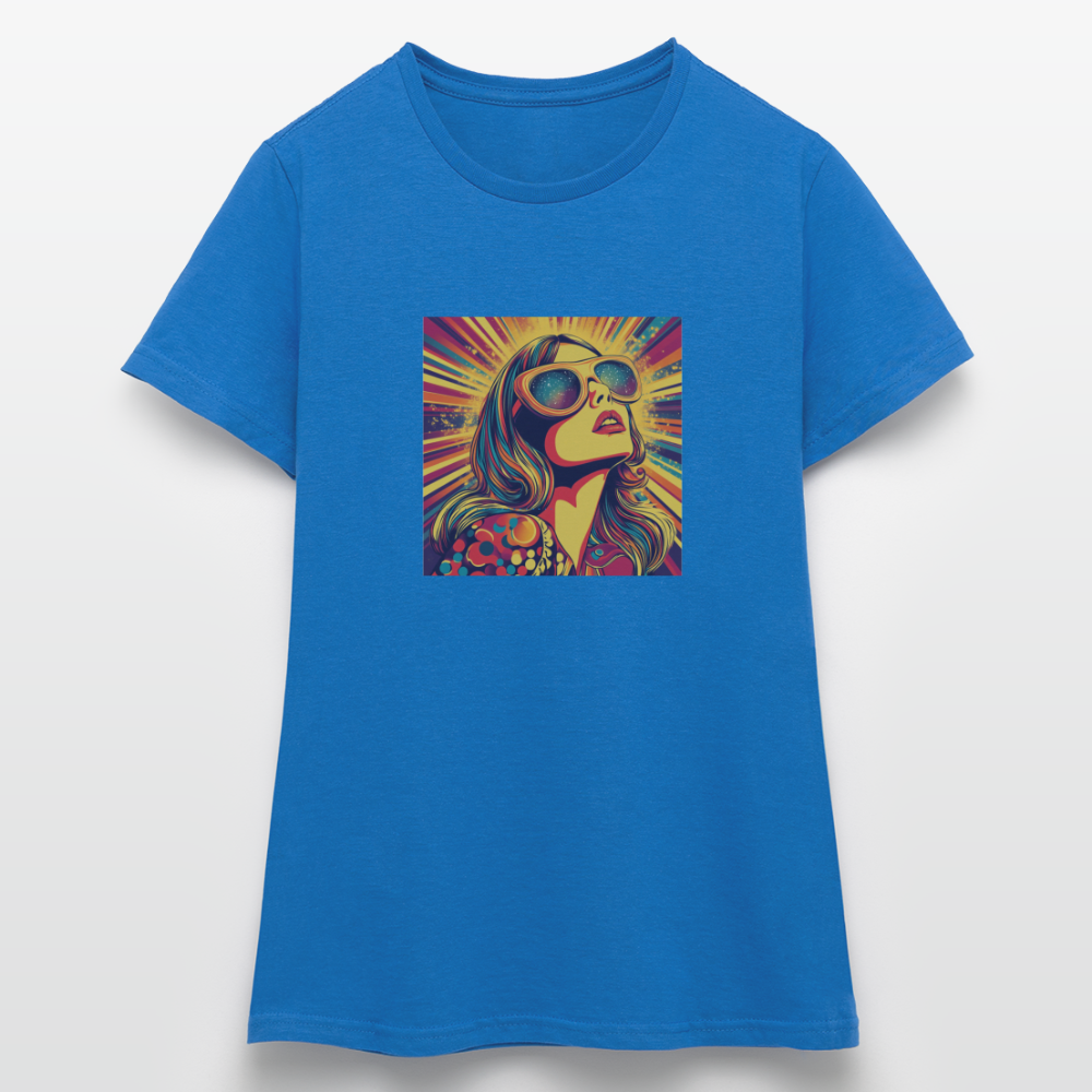 Disco Fever, T-shirt dam - royalblå