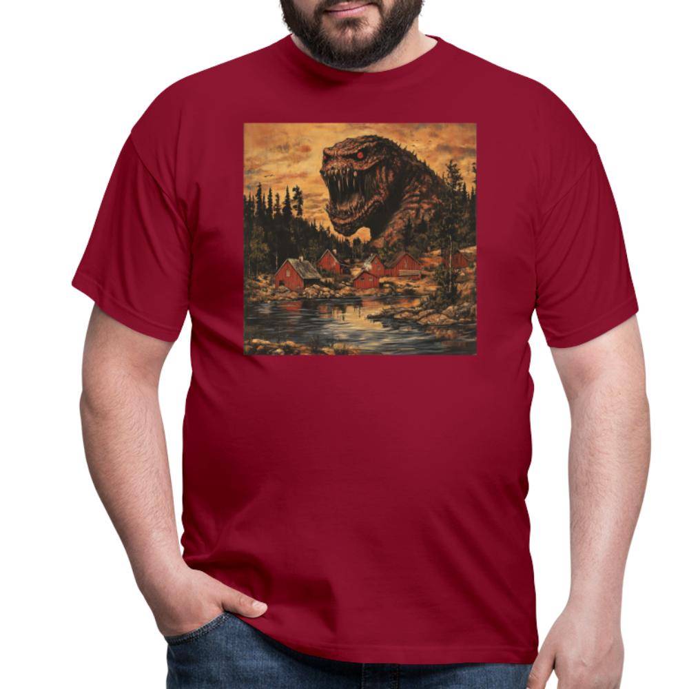 När Draken Vaknade vid Siljan, T-shirt herr - tegelröd