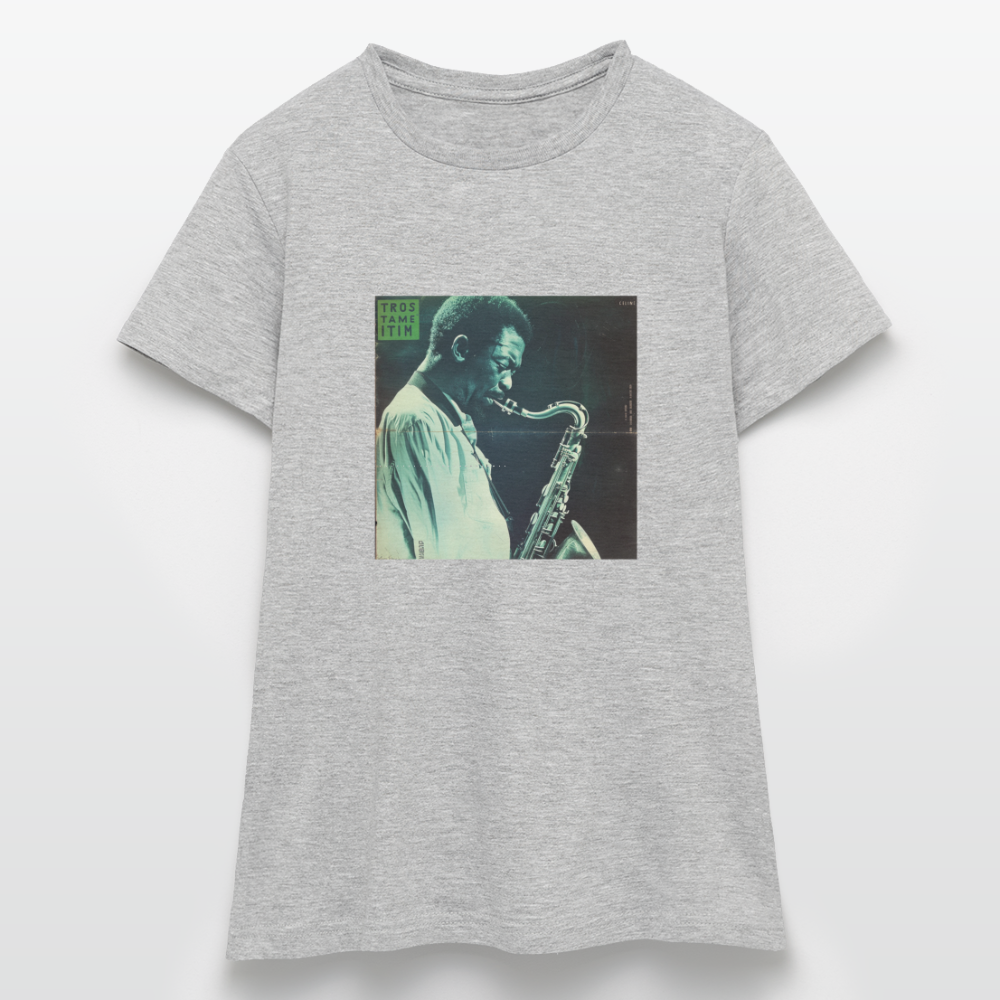 Gåtfull figur i jazzens underground, T-shirt dam - gråmelerad