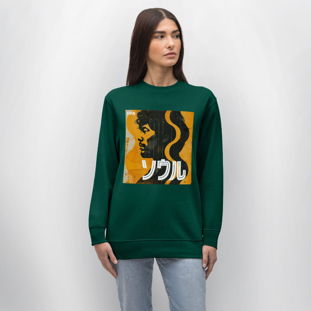 Nippon Grooves, Ekologisk sweatshirt CHANGER unisex från Stanley/Stella - skogsgrön
