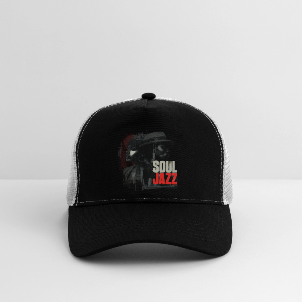 Soul Jazz Experience, Trucker Cap - svart/stengrå